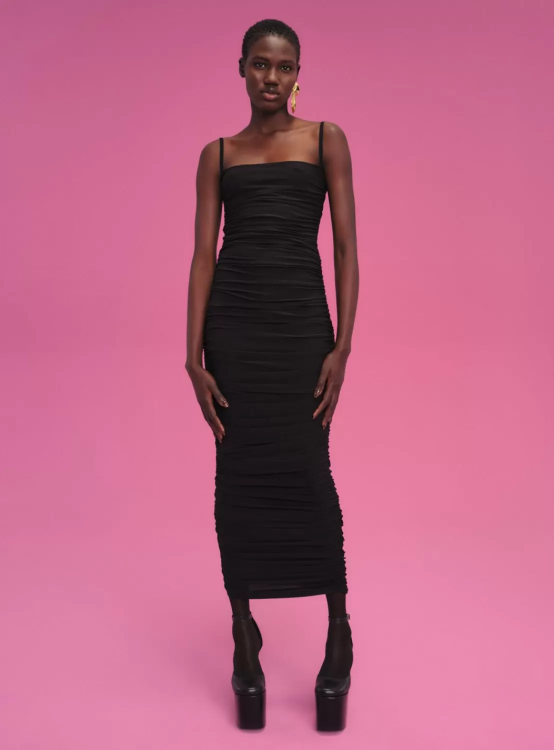 Adler Midi Dress In Black^Solace London Cheap