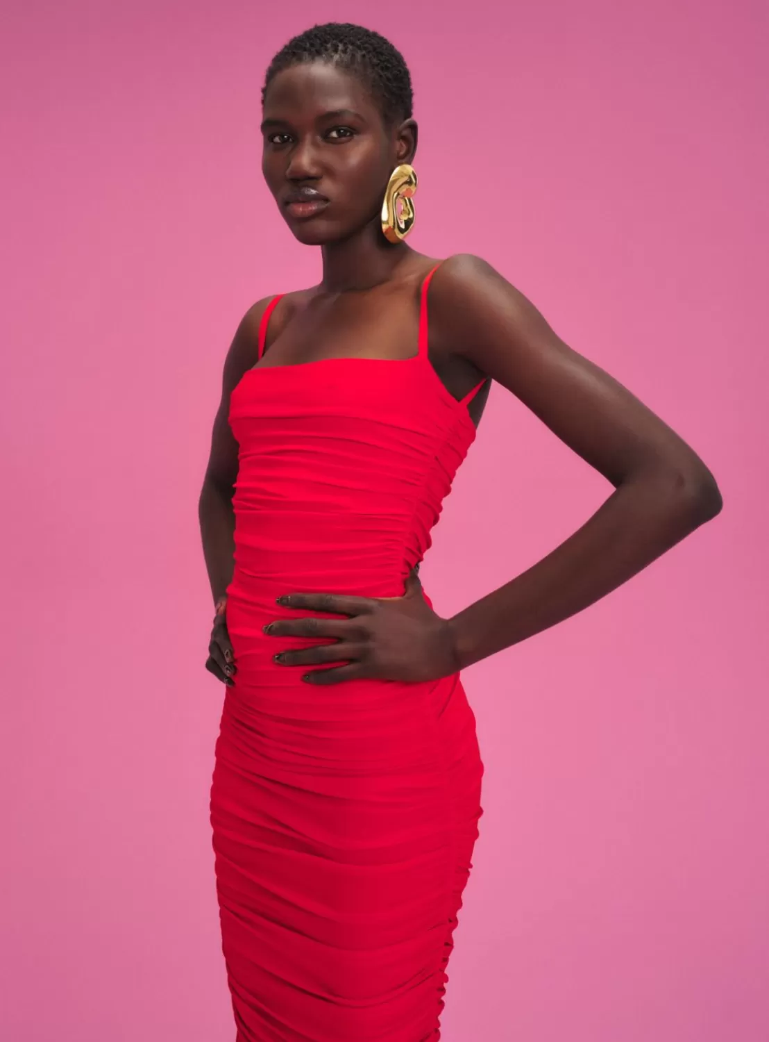 Adler Midi Dress In Red^Solace London Hot