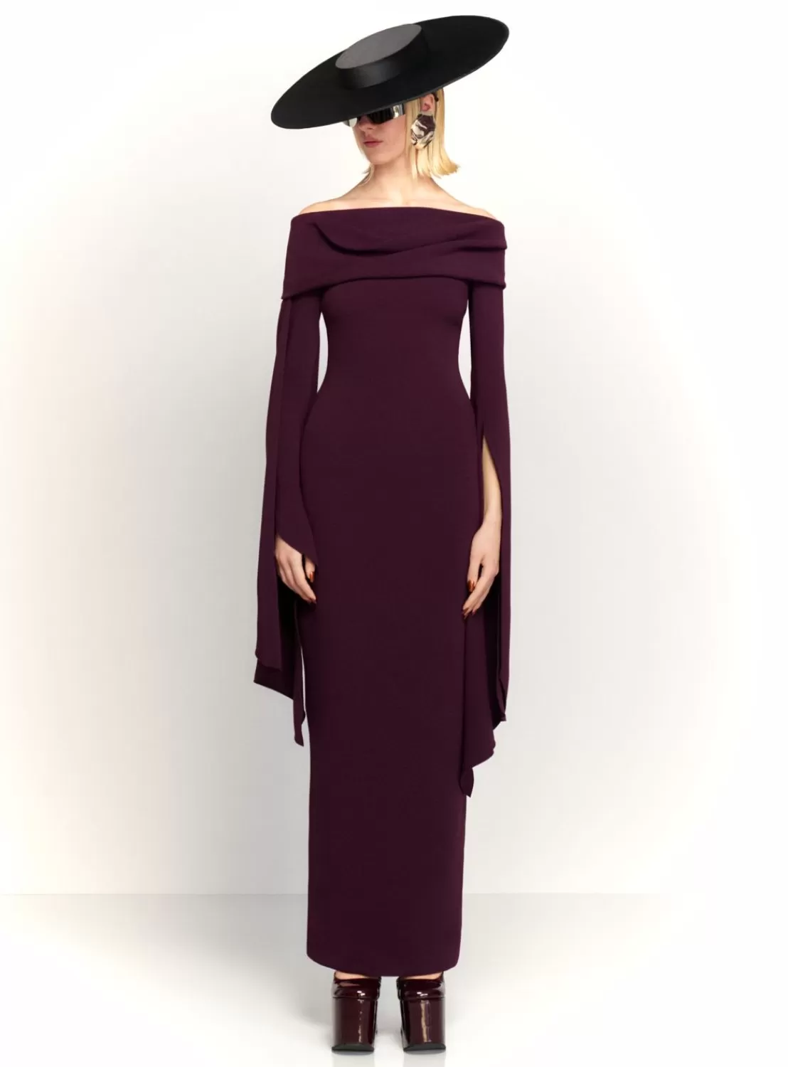 The Arden Maxi Dress In Plum^Solace London New