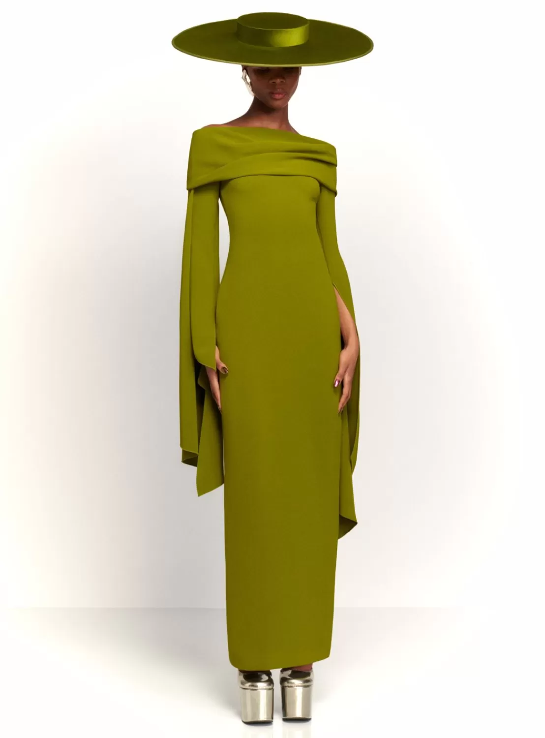 The Arden Maxi Dress In Sweet Pea Green^Solace London Flash Sale