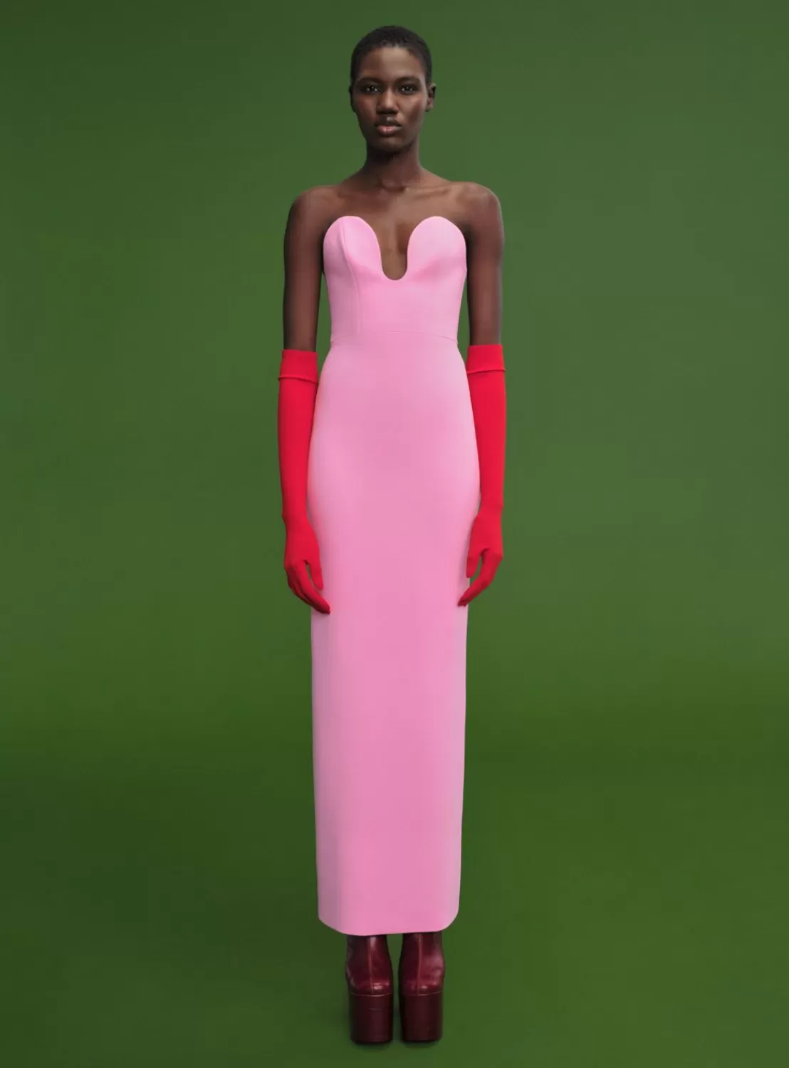 The Audrey Maxi Dress In Bubblegum^Solace London New