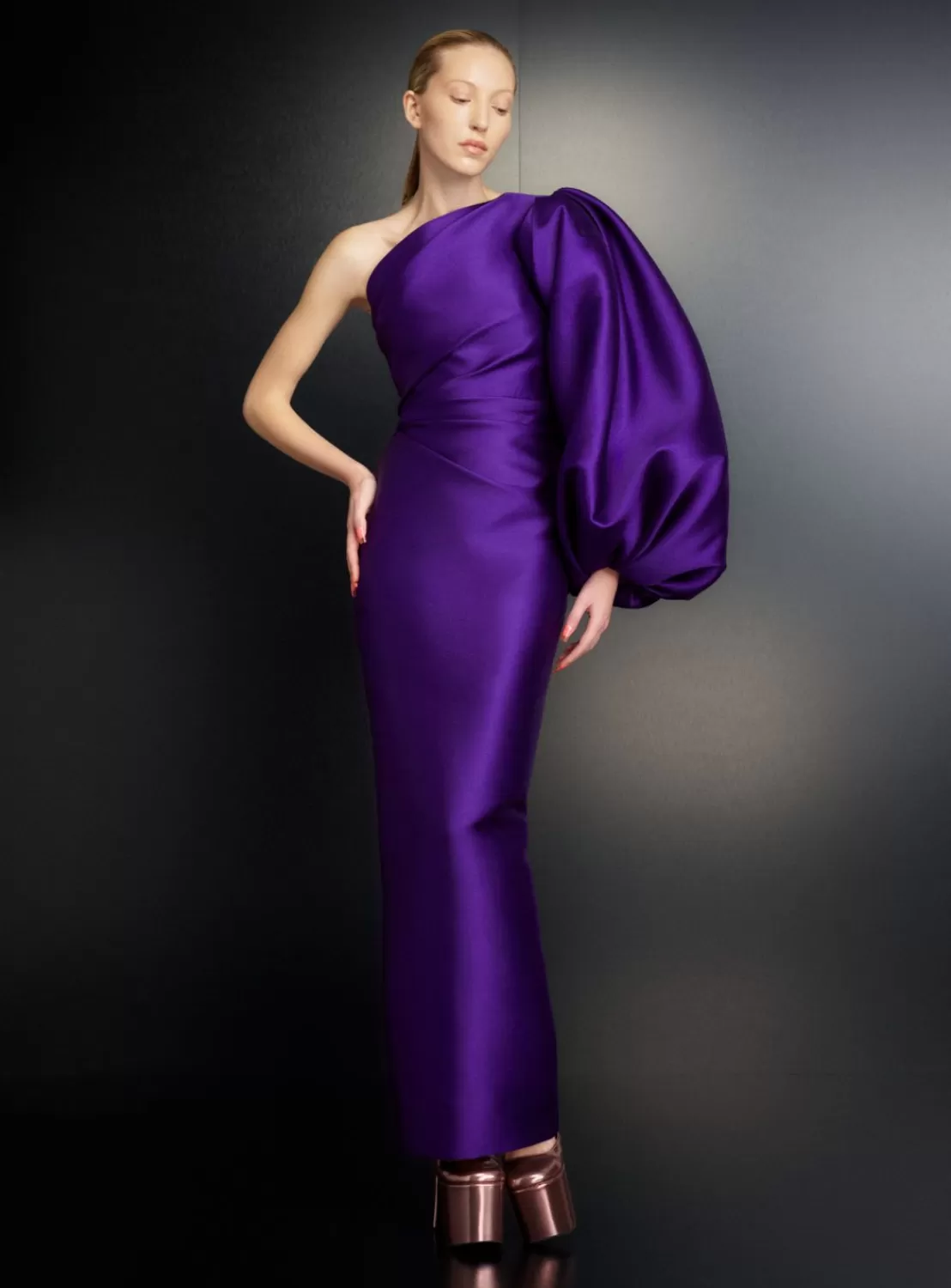 The Aurelia Maxi Dress In Amethyst^Solace London Store