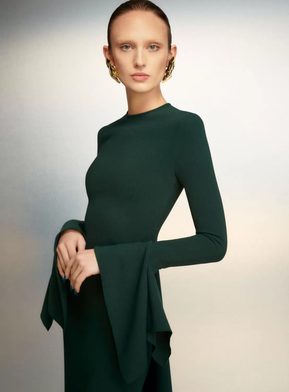 The Blake Maxi Dress In Emerald Green^Solace London Best Sale