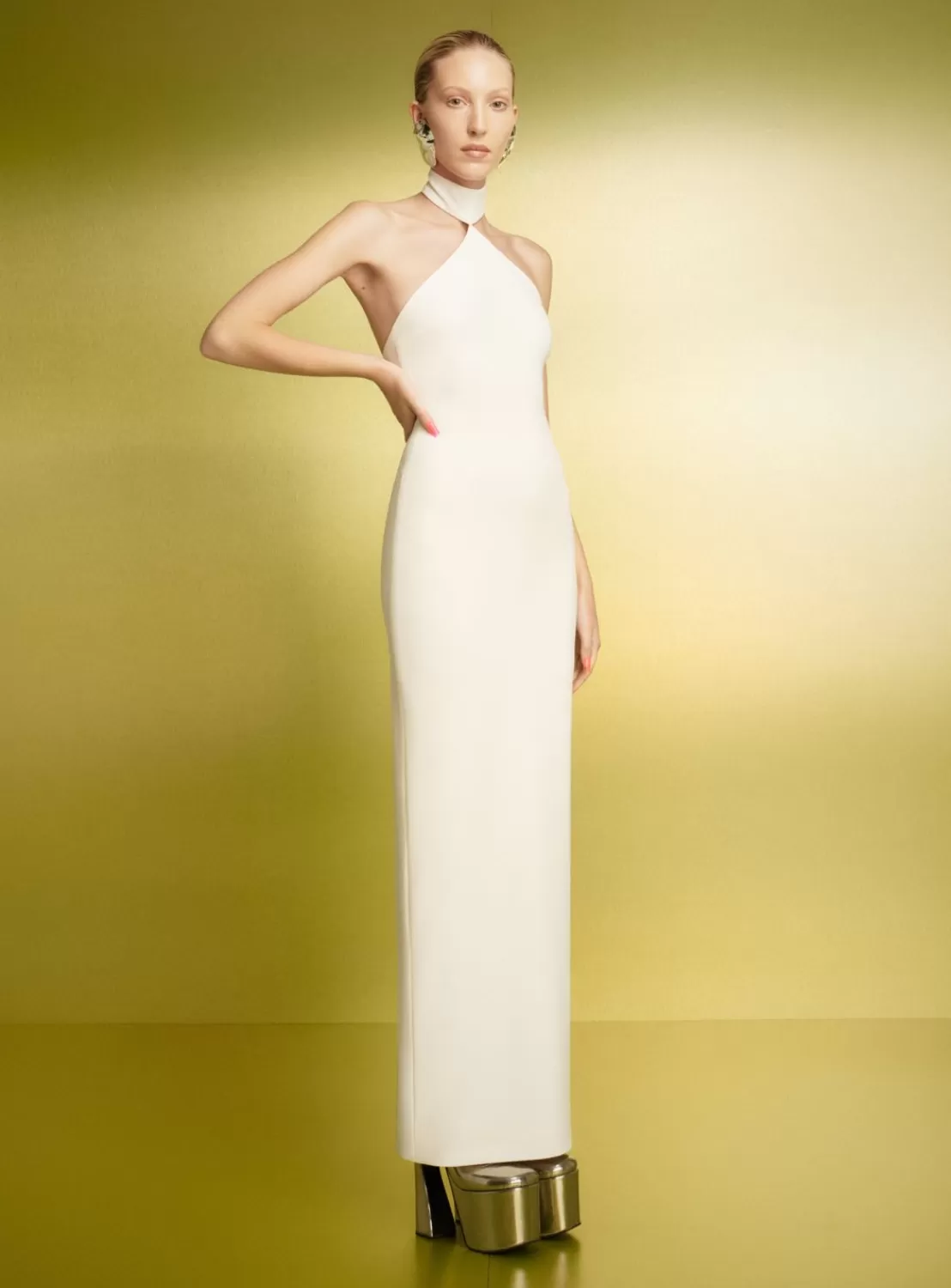 The Blanca Maxi Dress In Cream^Solace London Sale