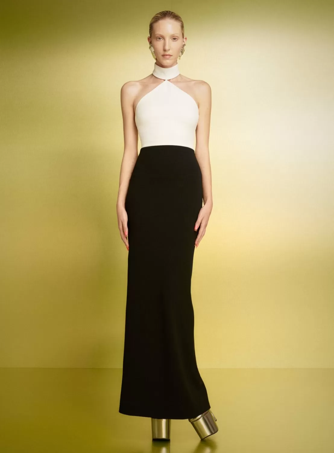 The Blanca Maxi Dress In Cream And Black^Solace London Hot