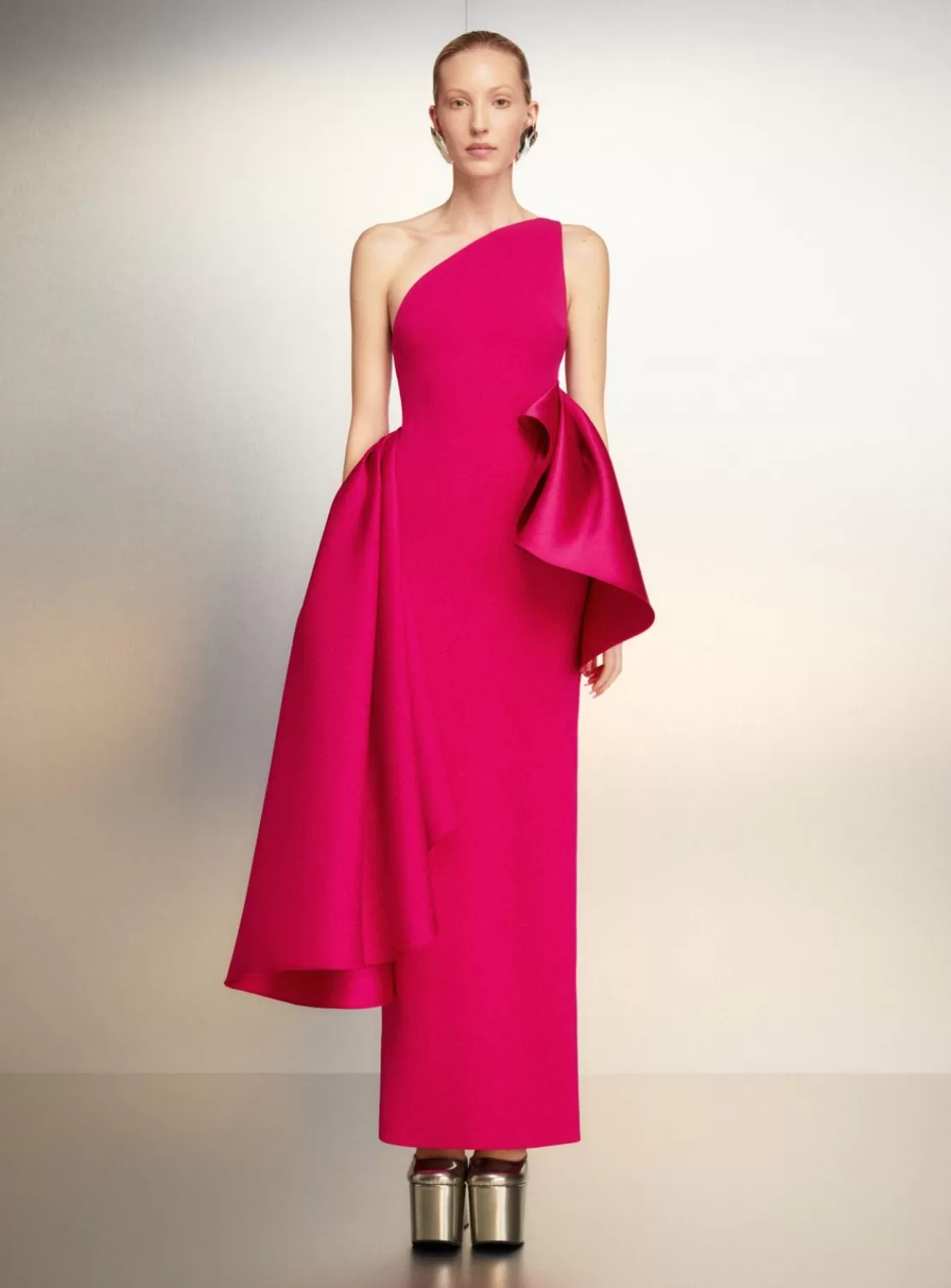 The Calla Maxi Dress In Cerise^Solace London Sale