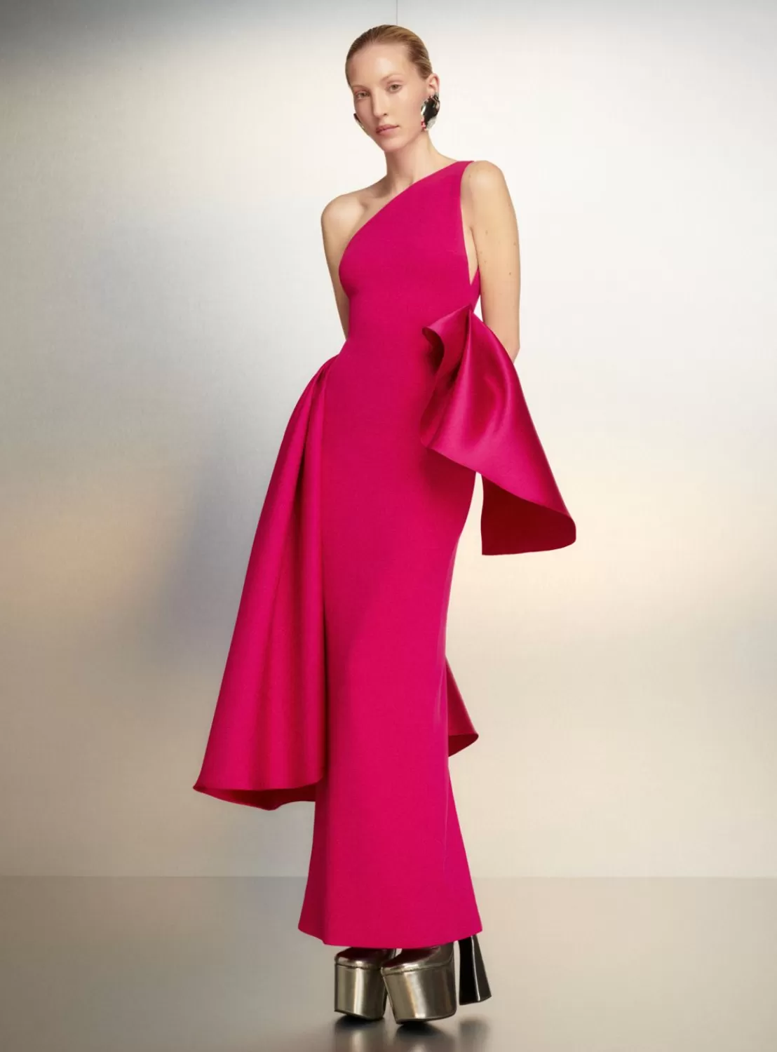 The Calla Maxi Dress In Cerise^Solace London Sale