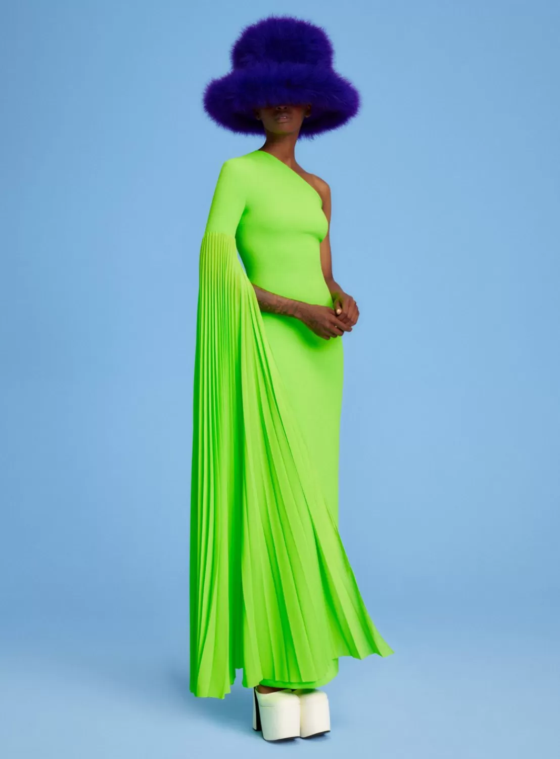 The Delia Maxi Dress In Lime^Solace London Sale