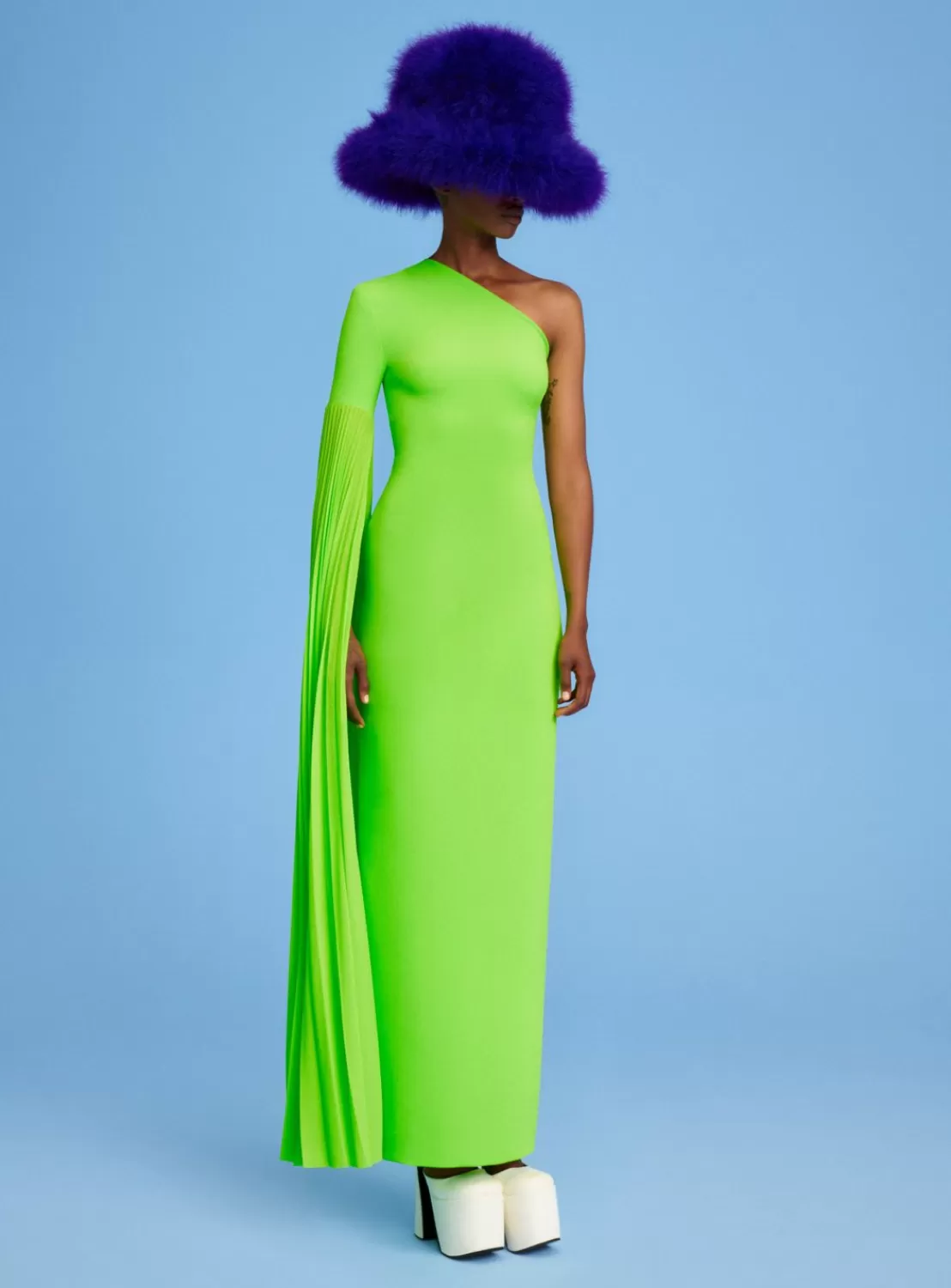 The Delia Maxi Dress In Lime^Solace London Sale