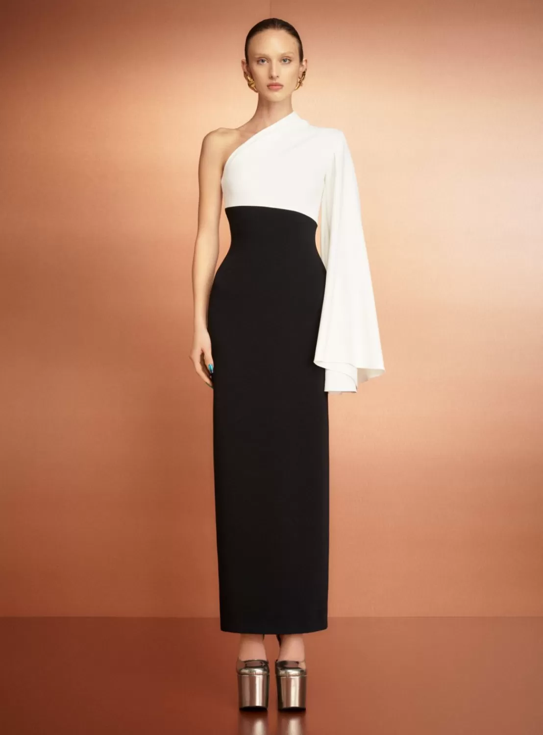 The Elisa Maxi Dress In Cream And Black^Solace London Sale