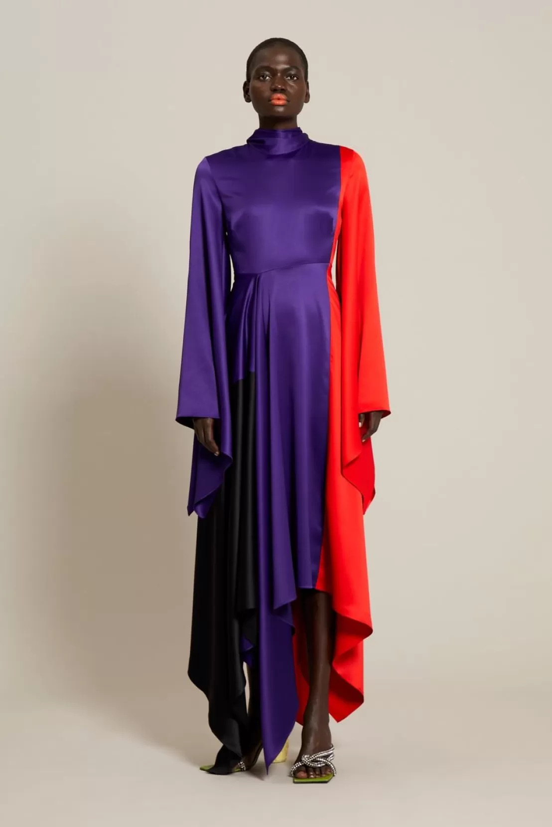 The Ella Dress In Colour Block Purple^Solace London Best