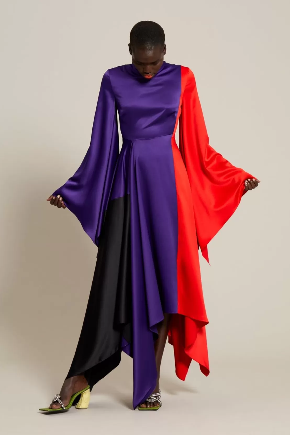 The Ella Dress In Colour Block Purple^Solace London Best