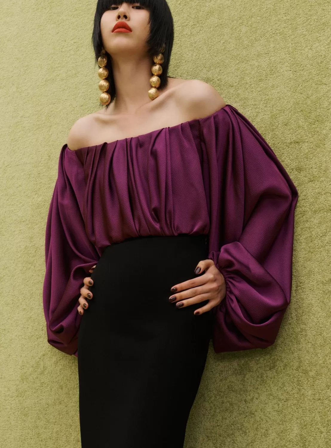 The Finn Maxi Dress In Dark Purple & Black^Solace London New