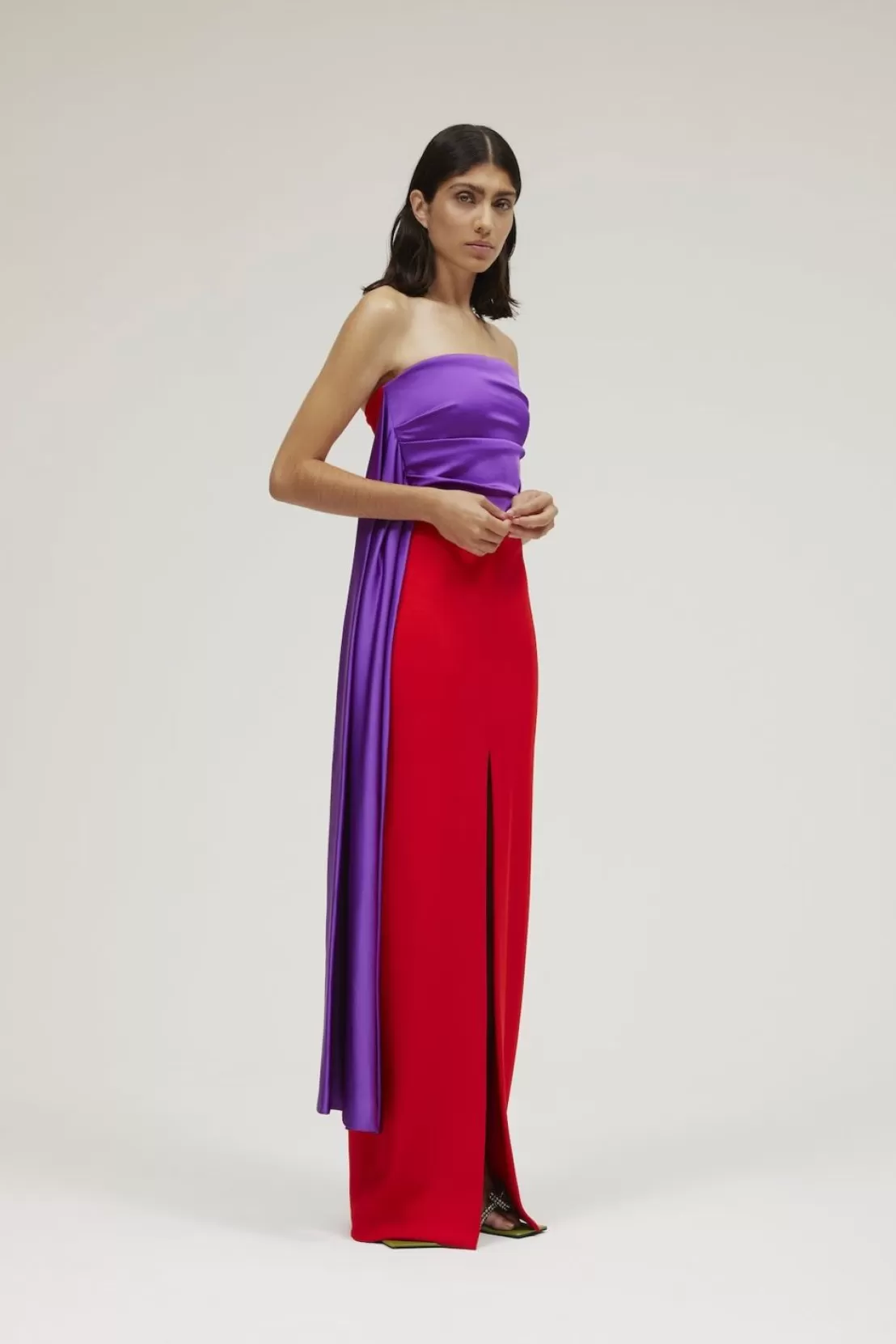 The Harlow Dress In Ultra Purple & True Red^Solace London Flash Sale