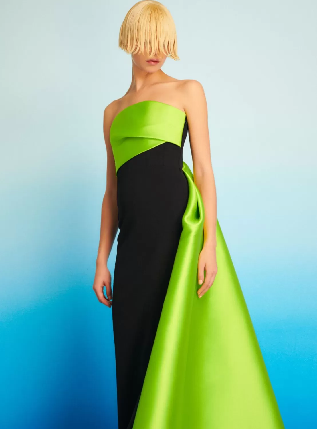 The Kinsley Maxi Dress In Chartreuse & Black^Solace London Clearance