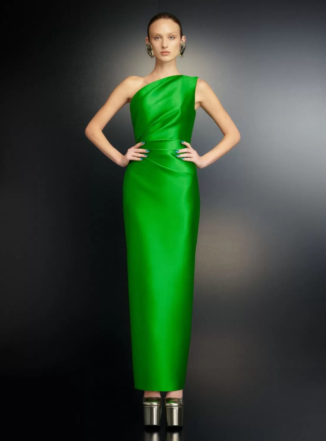 The Kira Maxi Dress In Bright Green^Solace London Cheap