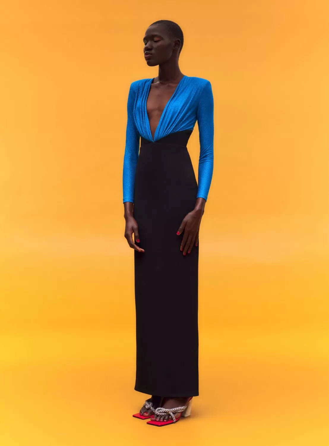 The Lena Maxi Dress In Cerulean Blue^Solace London Shop