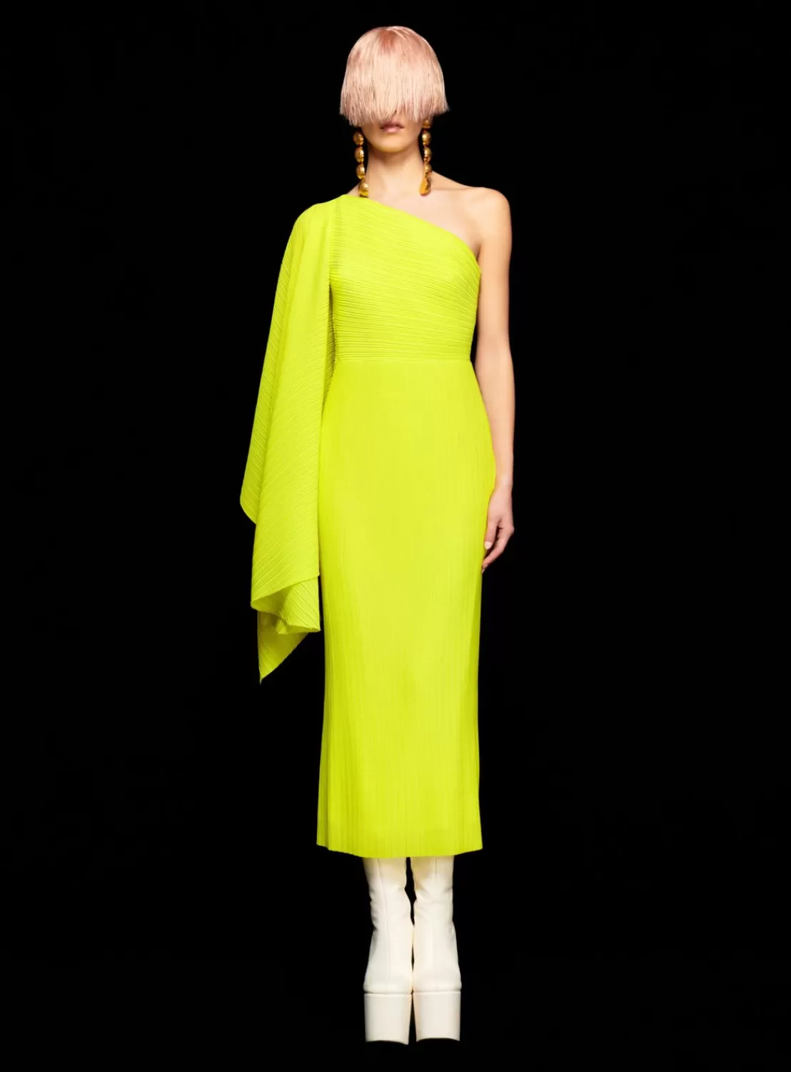 The Lenna Midi Dress In Citrus^Solace London Outlet