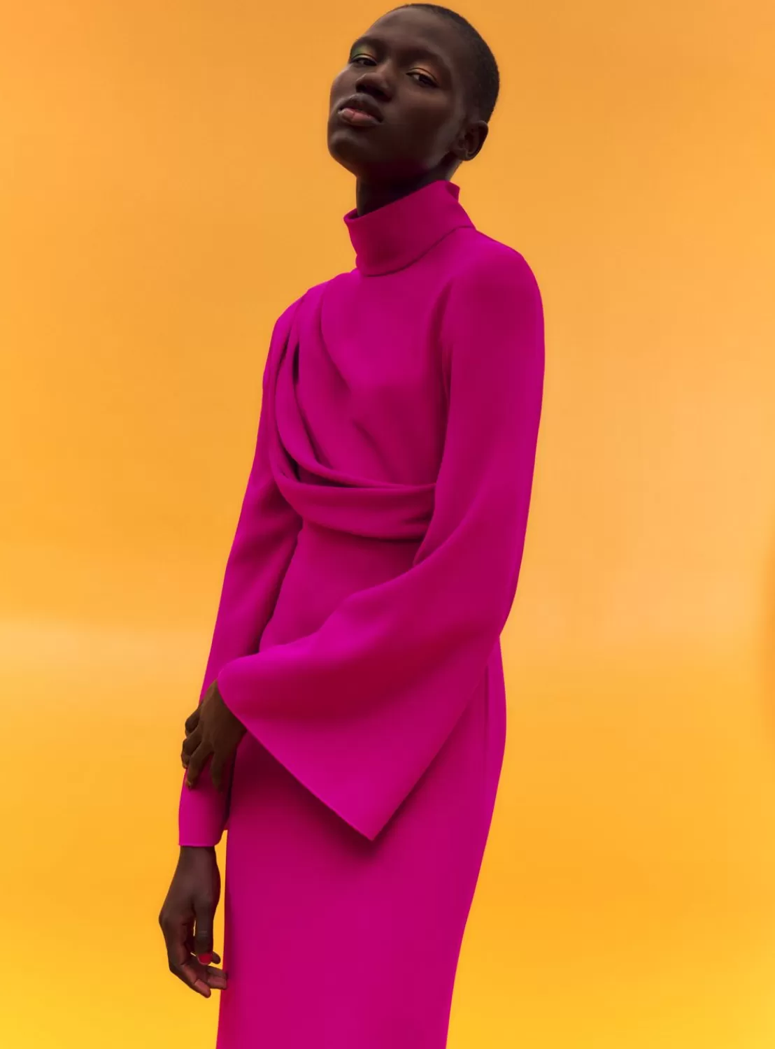 The Lia Maxi Dress In Fuchsia^Solace London Fashion