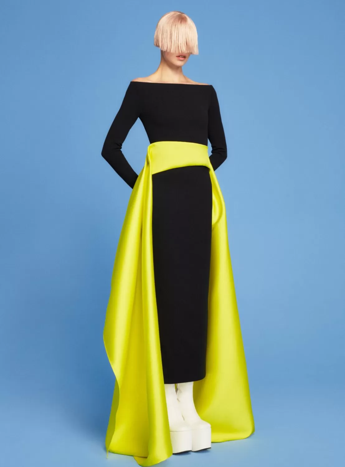 The Livia Maxi Dress In Black & Citrus^Solace London Cheap