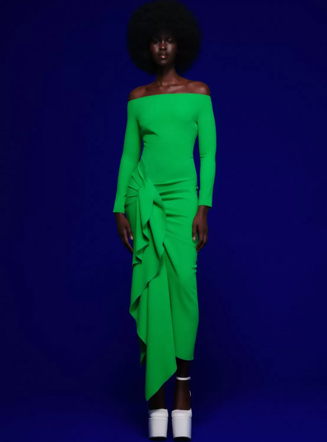 The Lotus Midaxi Dress In Green^Solace London Best Sale