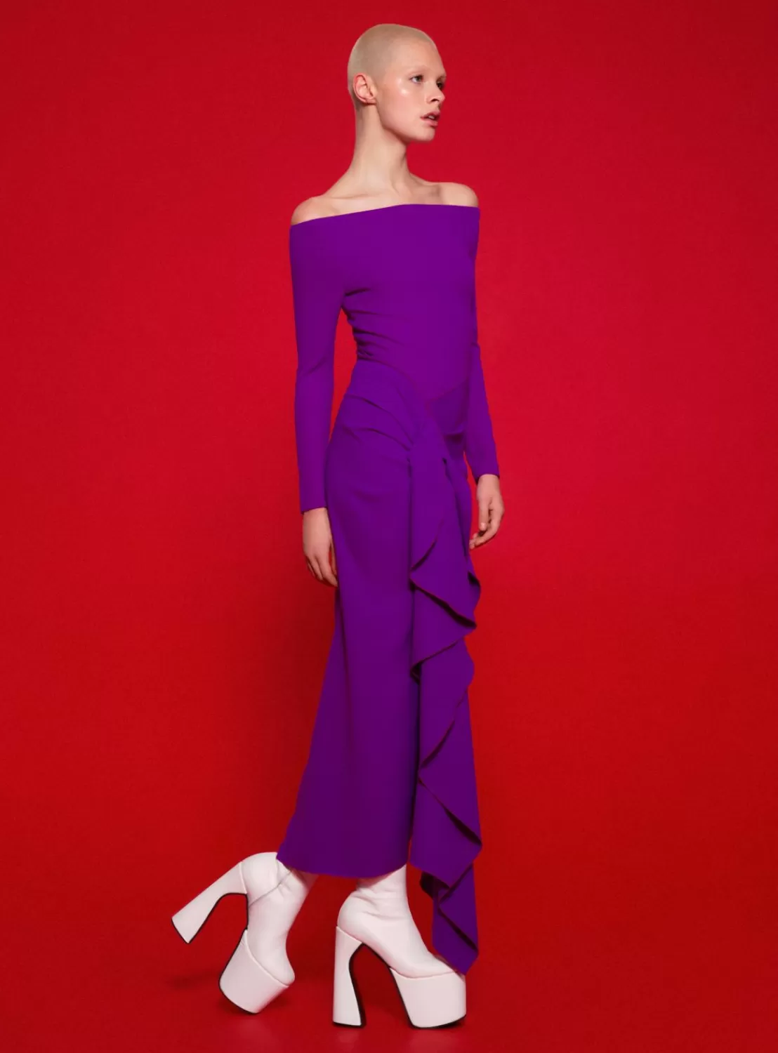 The Lotus Midaxi Dress In Purple^Solace London Flash Sale