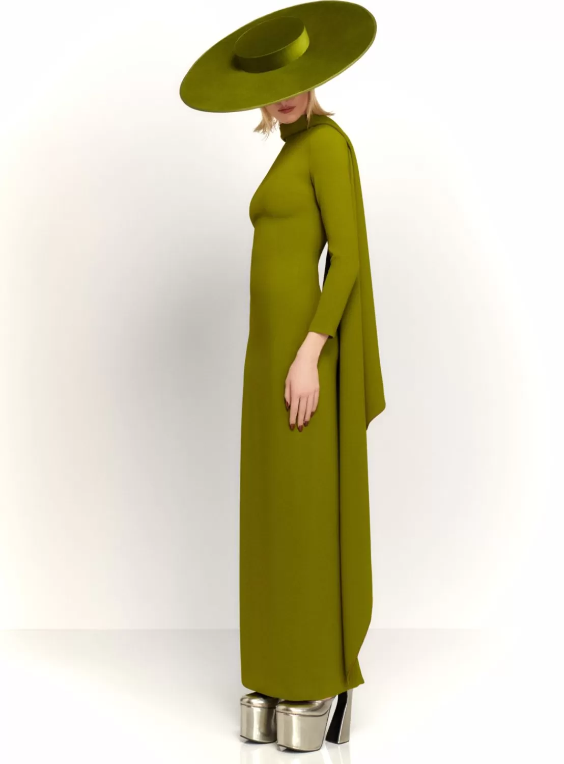 The Luisa Maxi Dress In Sweet Pea Green^Solace London Shop