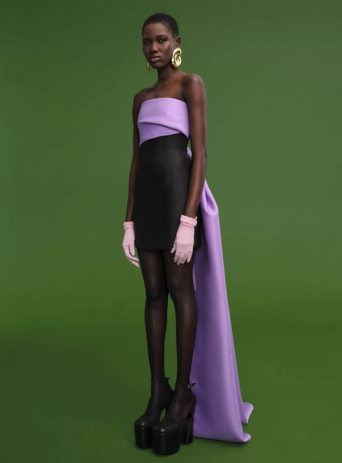 The Meyer Mini Dress In Lilac & Black^Solace London Store