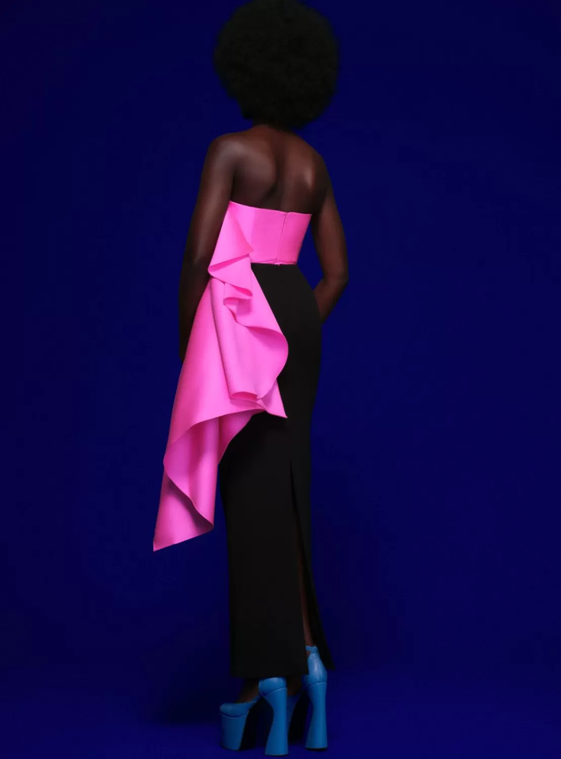 The Milena Maxi Dress In Hot Pink & Black^Solace London Cheap