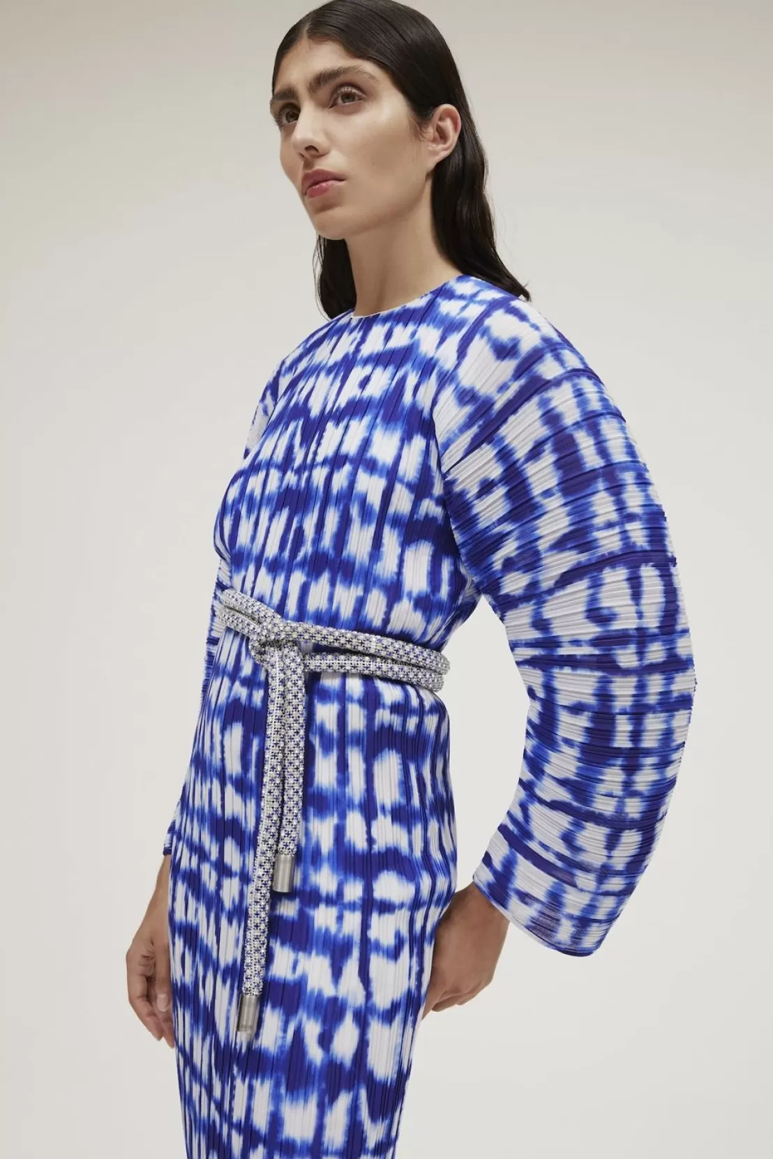 The Mirabelle Dress In Cobalt Blue Painted Check^Solace London Shop