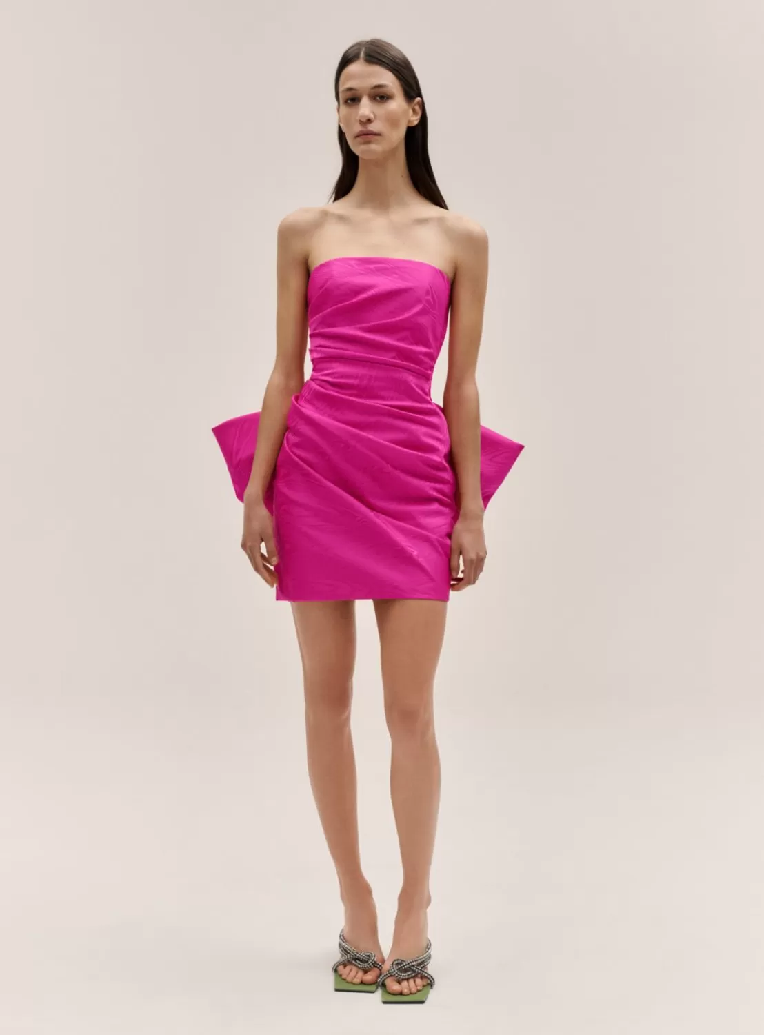 The Posie Mini Dress In Fuchsia^Solace London New