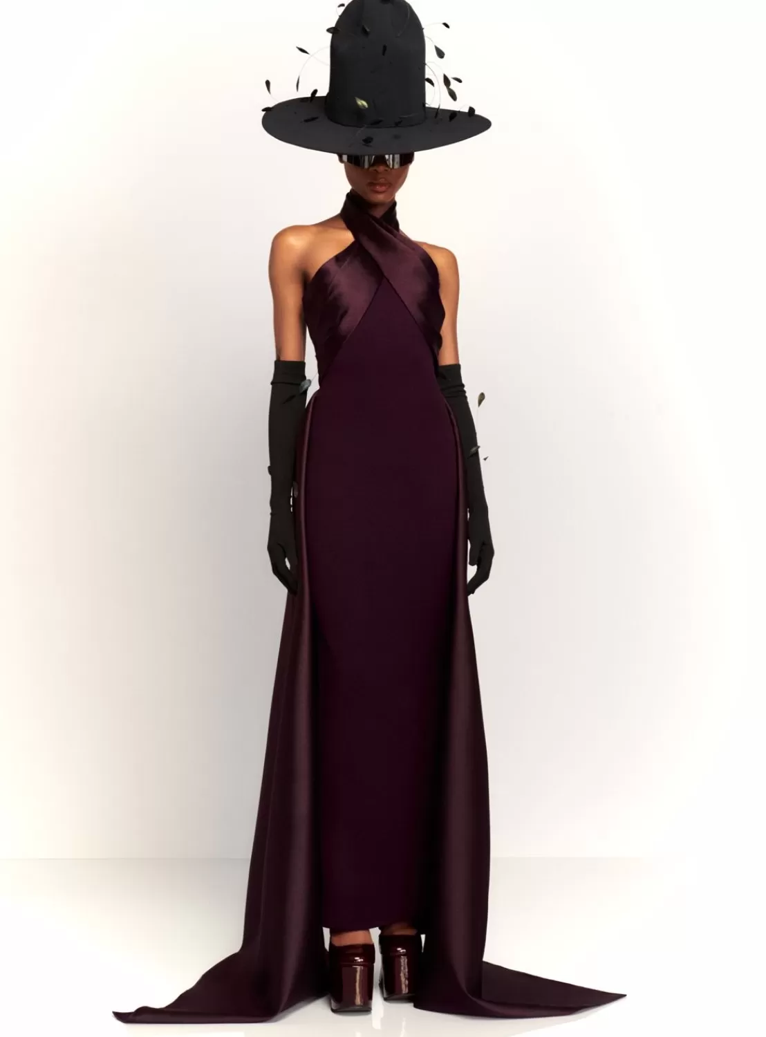 The Rumi Maxi Dress In Plum^Solace London Clearance