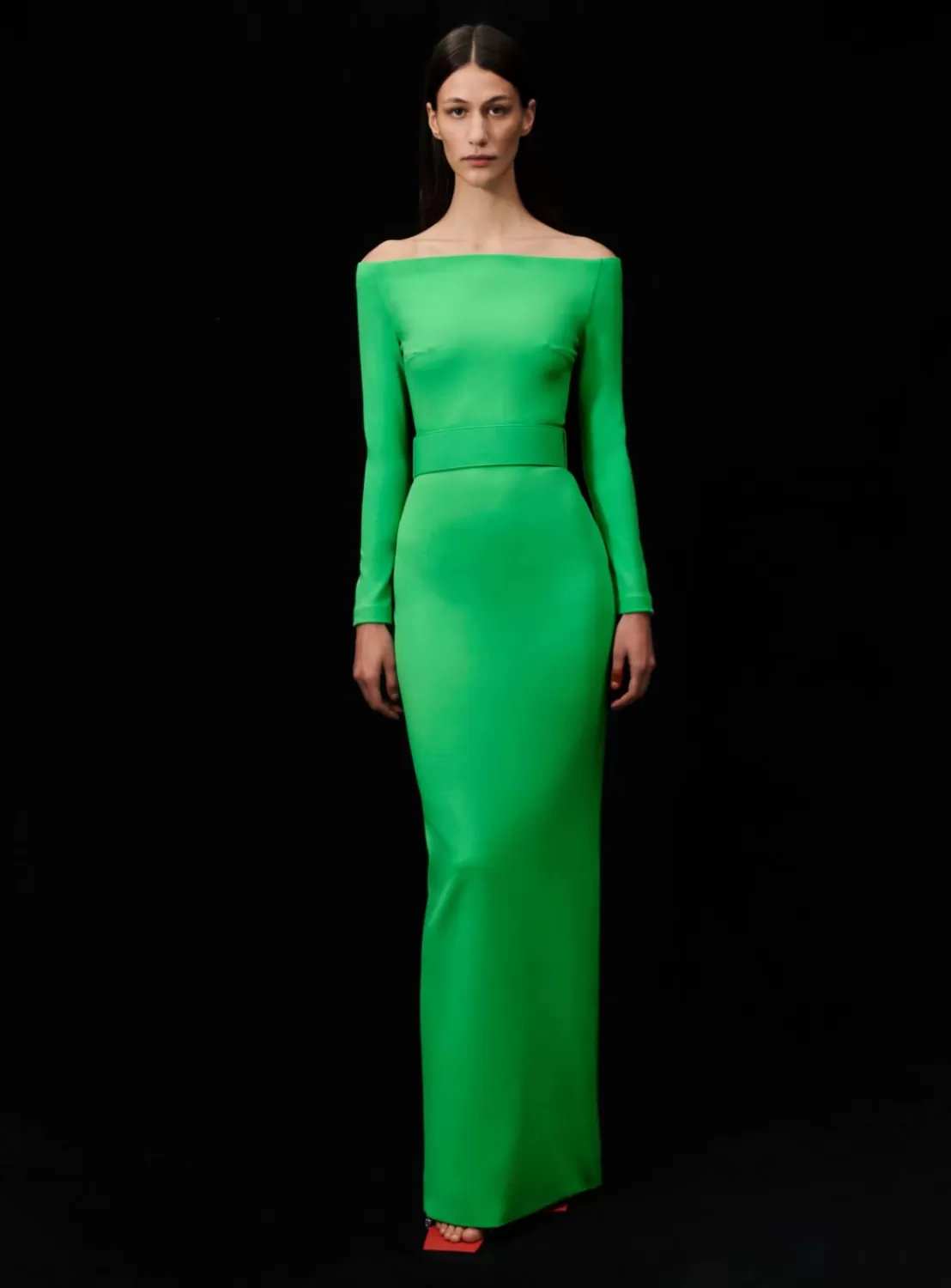 The Sabina Maxi Dress In Bright Green^Solace London Sale