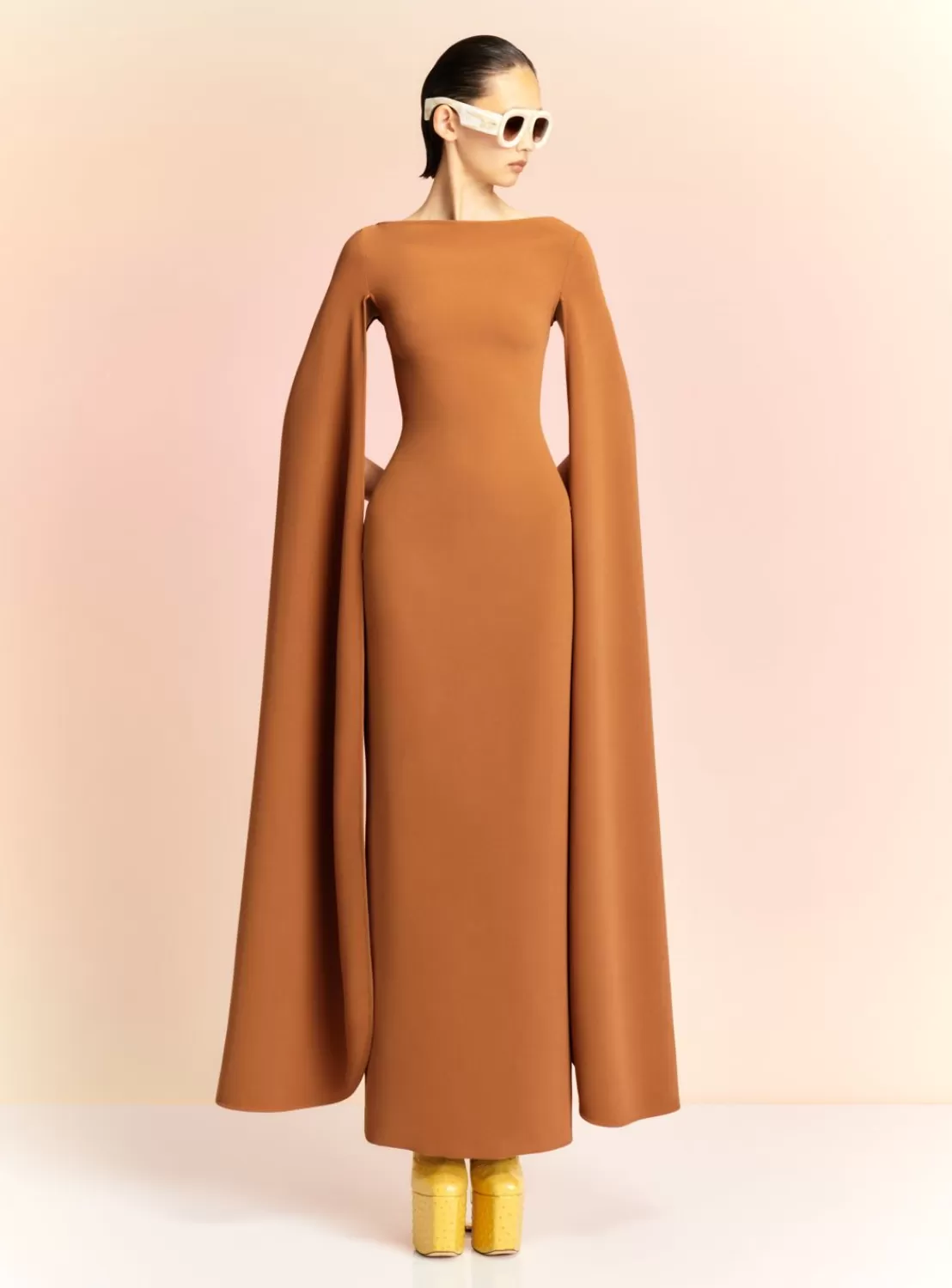 The Sadie Maxi Dress In Caramel^Solace London New