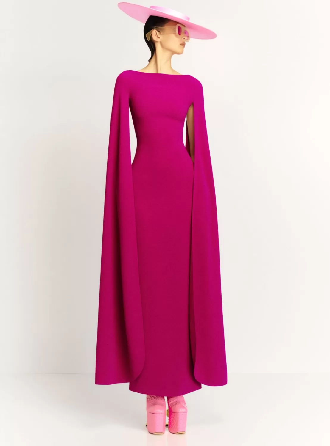 The Sadie Maxi Dress In Fuchsia^Solace London New