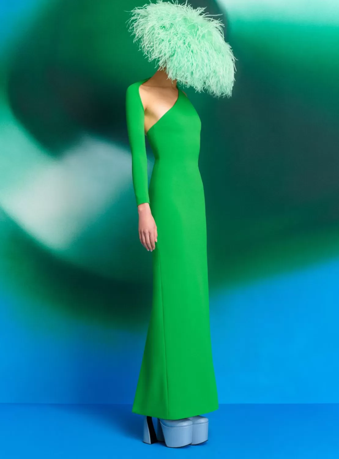 The Saren Maxi Dress In Bright Green^Solace London Store