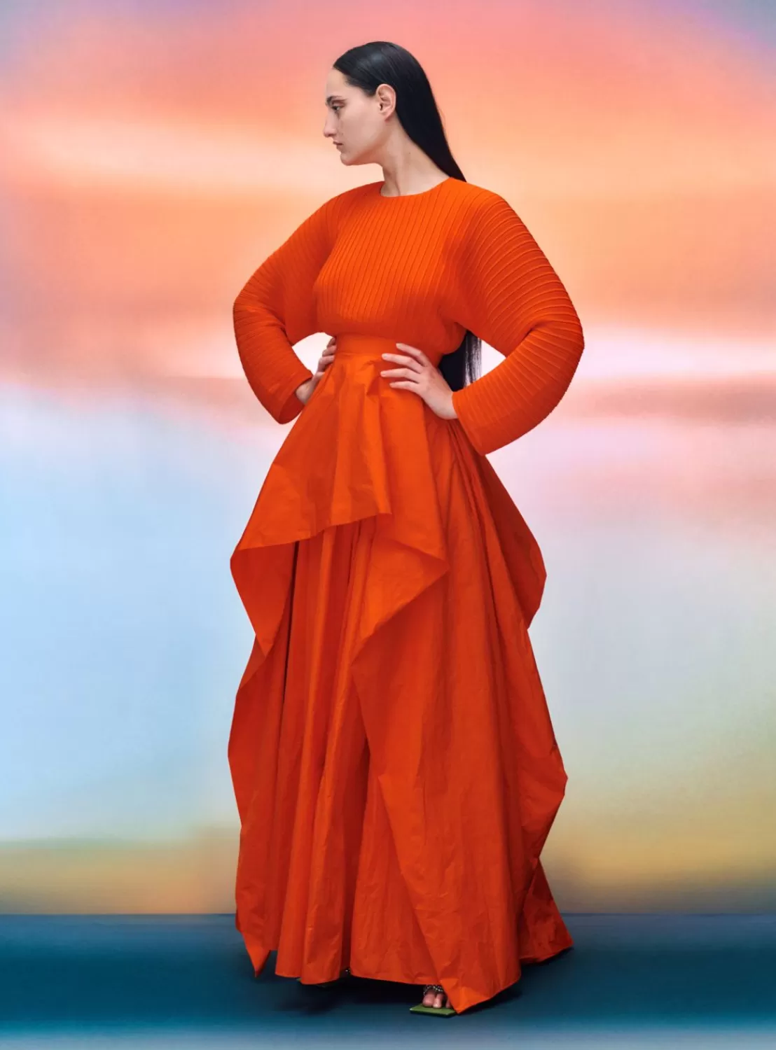 The Serena Maxi Dress In Bright Orange^Solace London Outlet