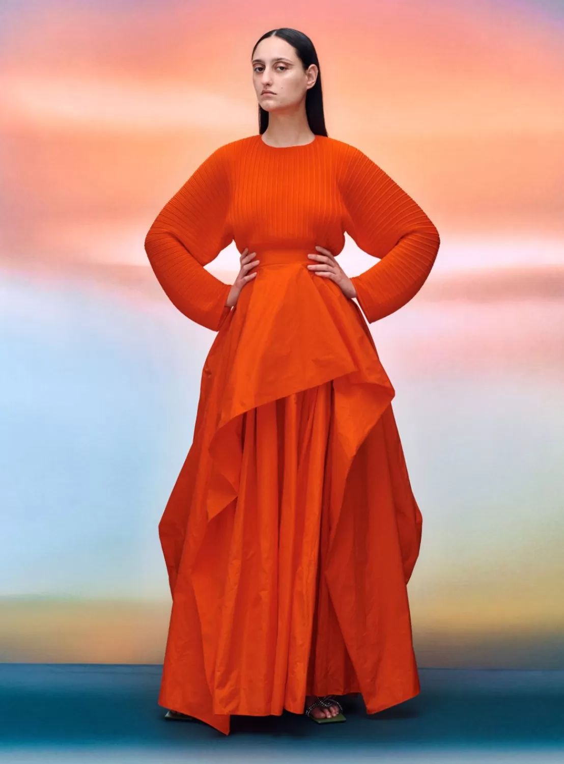 The Serena Maxi Dress In Bright Orange^Solace London Outlet