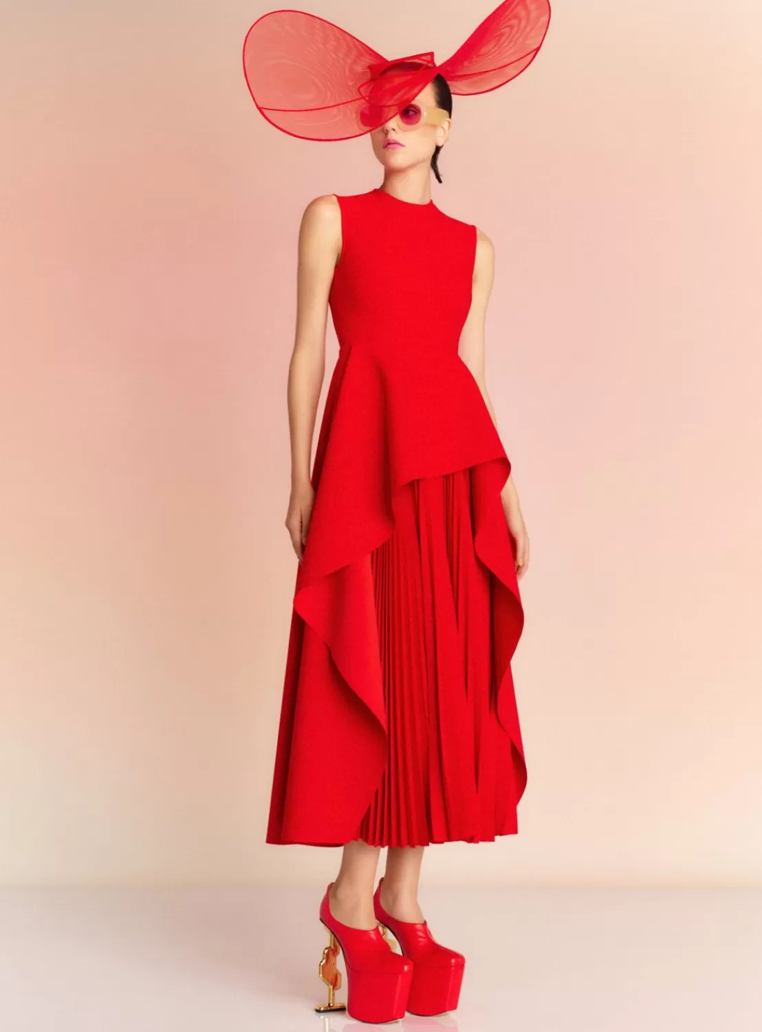 The Severny Midi Dress In Red^Solace London Fashion