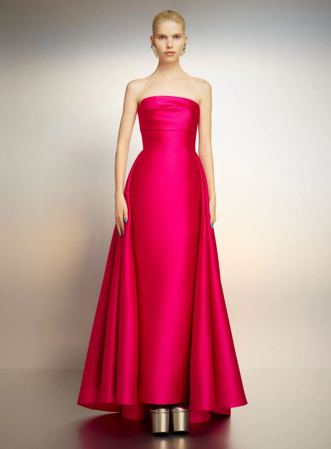 The Tiffany Maxi Dress In Cerise^Solace London Cheap