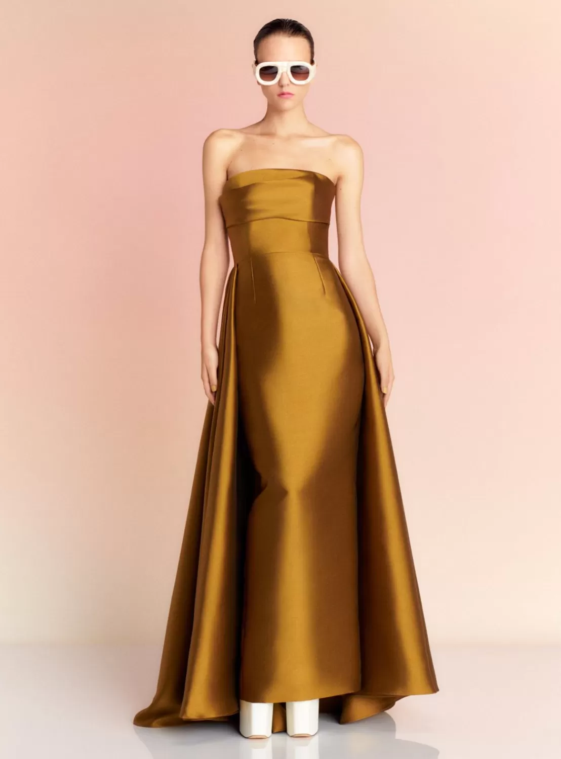 The Tiffany Maxi Dress In Gold^Solace London Clearance