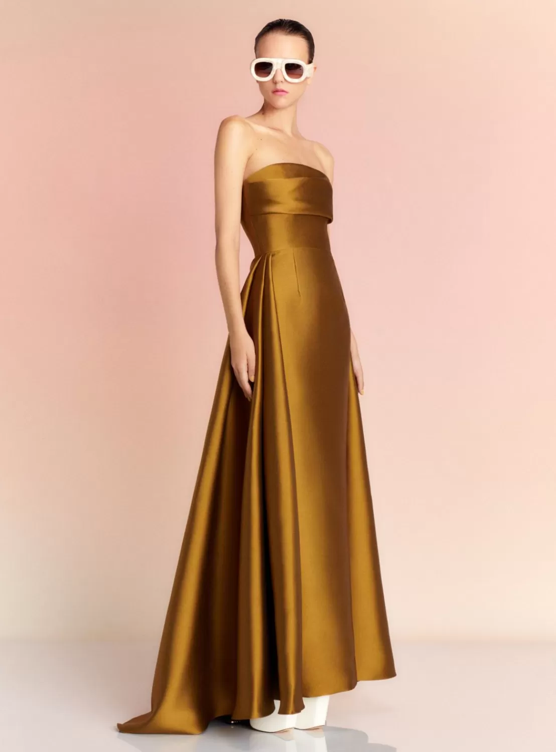 The Tiffany Maxi Dress In Gold^Solace London Clearance