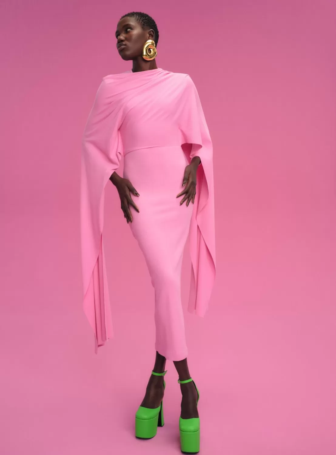 The Tilda Midi Dress In Bubblegum^Solace London New