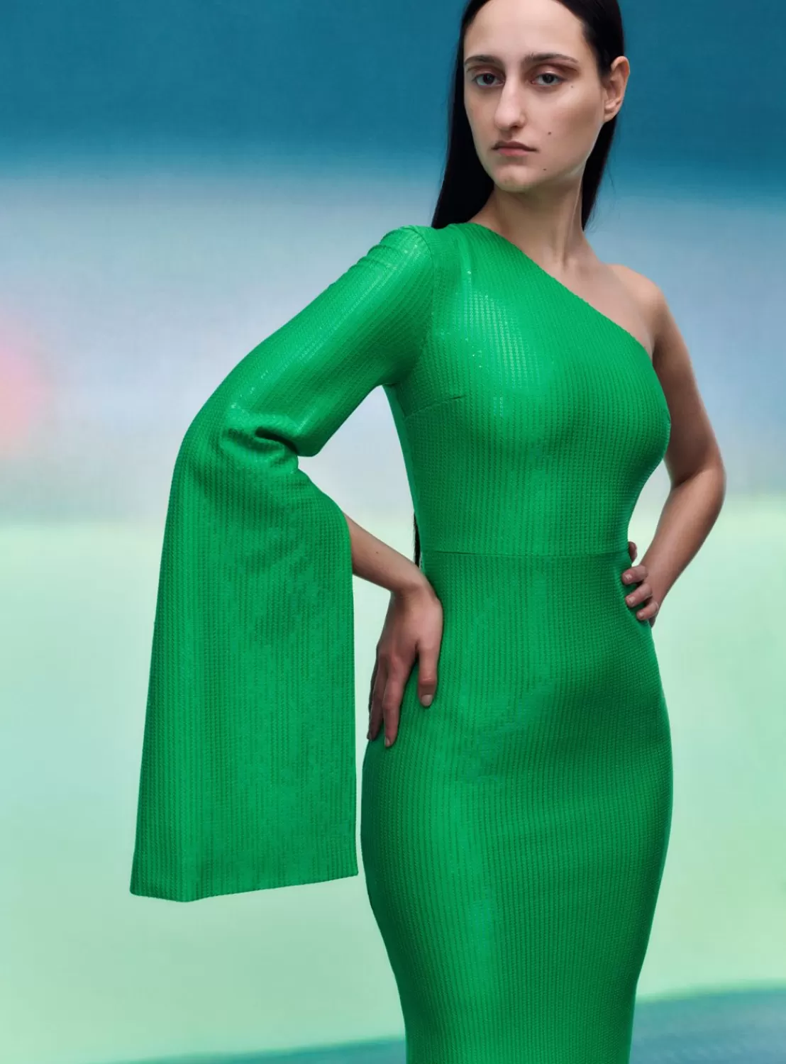 The Valentina Maxi Dress In Bright Green^Solace London Fashion