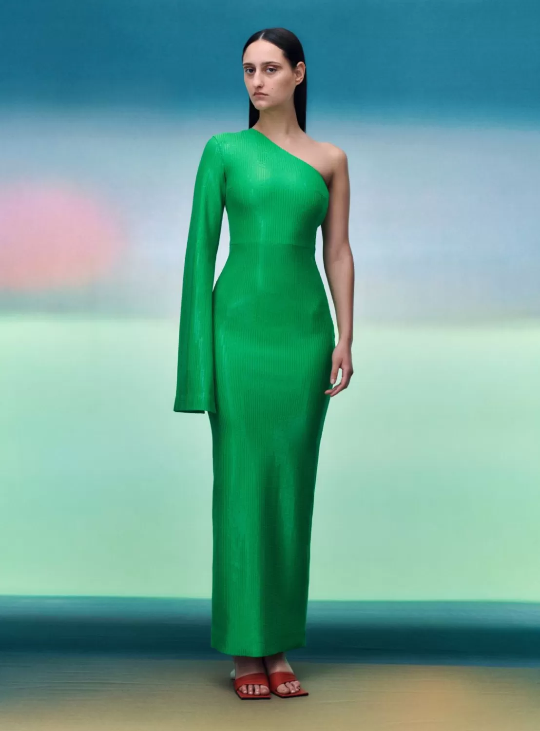 The Valentina Maxi Dress In Bright Green^Solace London Fashion