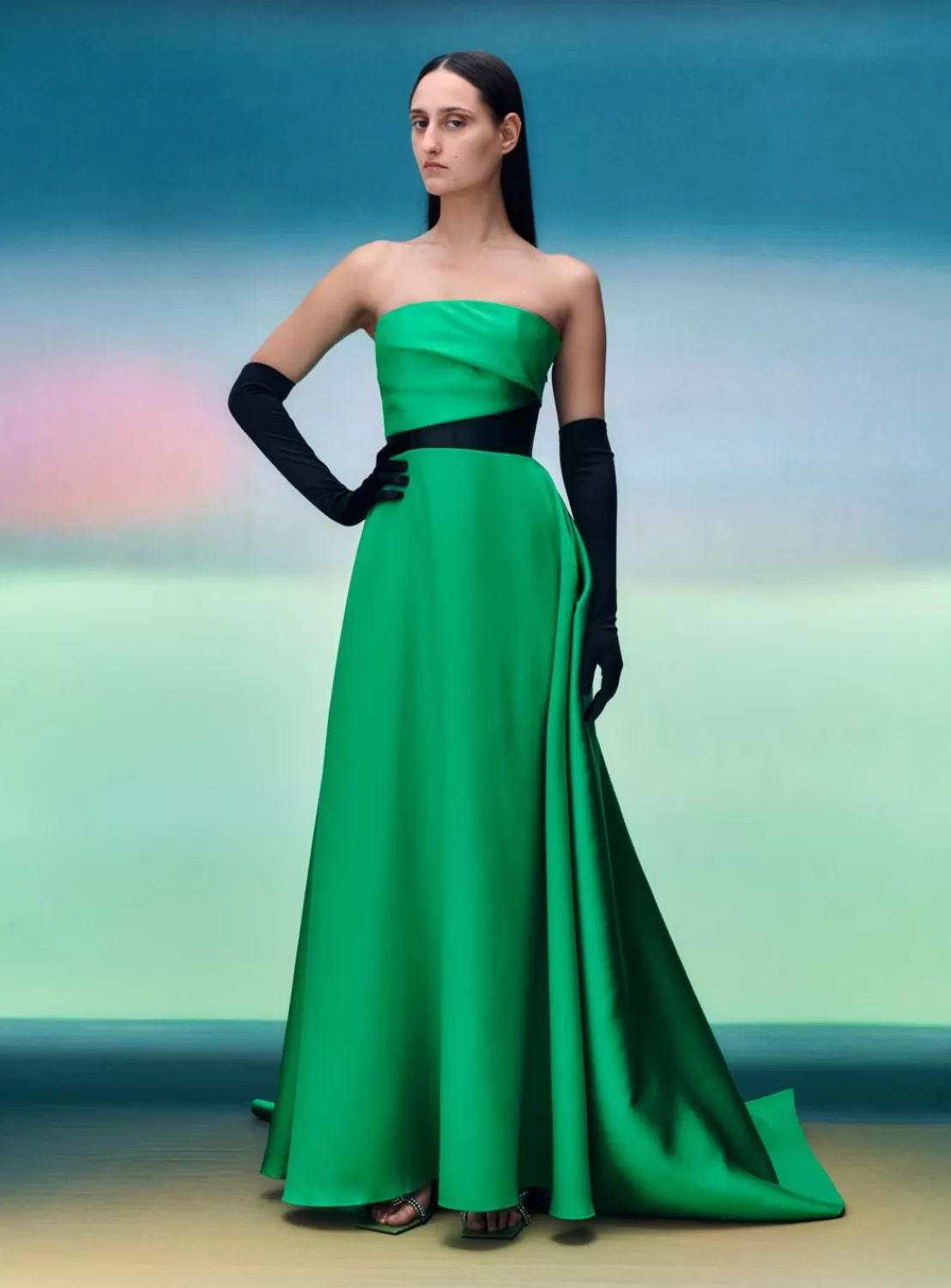 The Veronica Maxi Dress In Bright Green & Black^Solace London Best