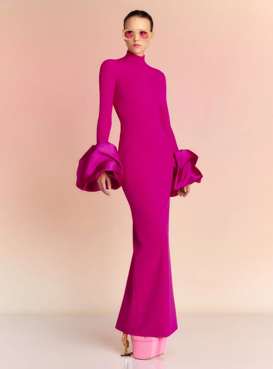 The Viviana Maxi Dress In Fuchsia^Solace London Sale