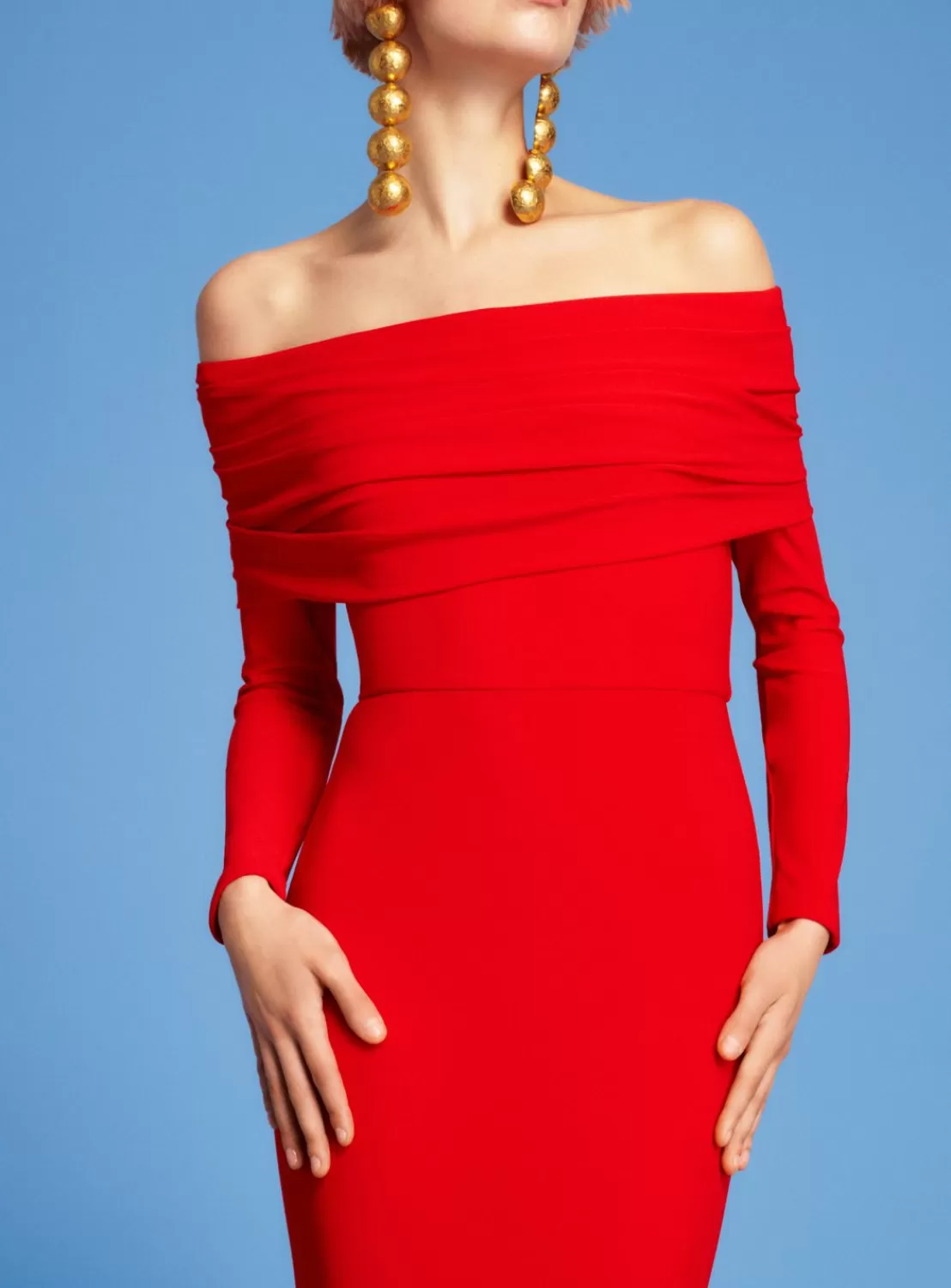 The Willow Midi Dress In Red^Solace London Fashion