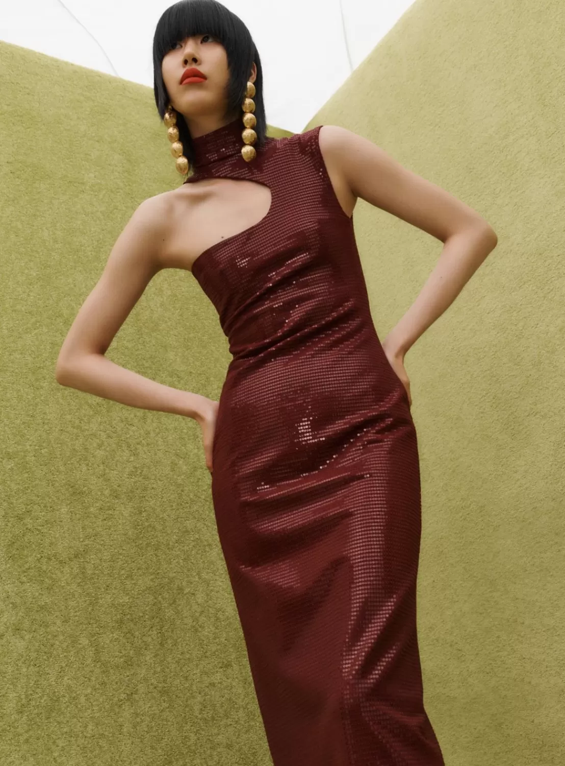 The Yara Maxi Dress In Aubergine^Solace London Store